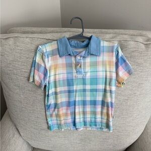Little Sleepies Plaid Kids Polo Shirt 2T